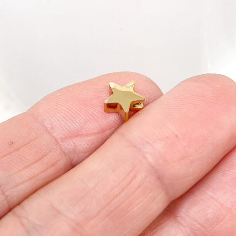 Sterne aus Edelstahl 2 St. - Goldfarben