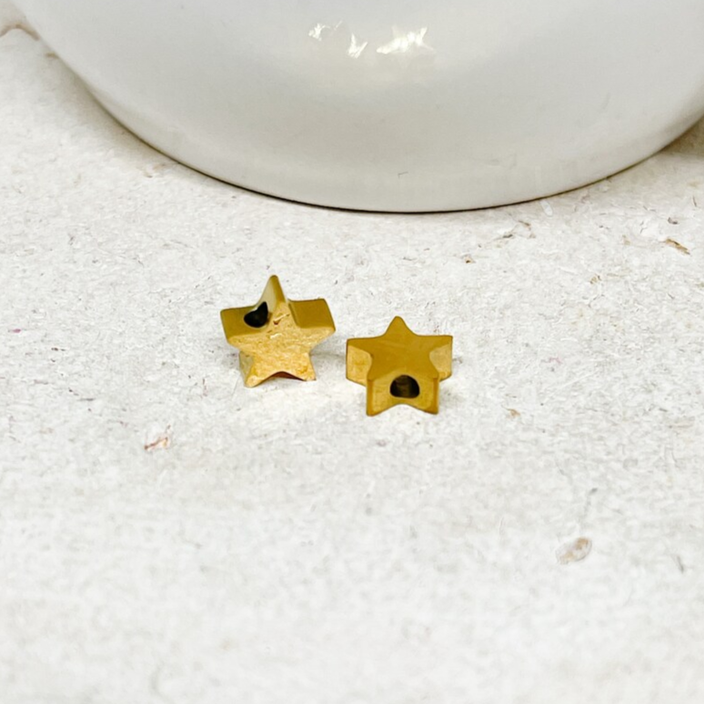 Sterne aus Edelstahl 2 St. - Goldfarben