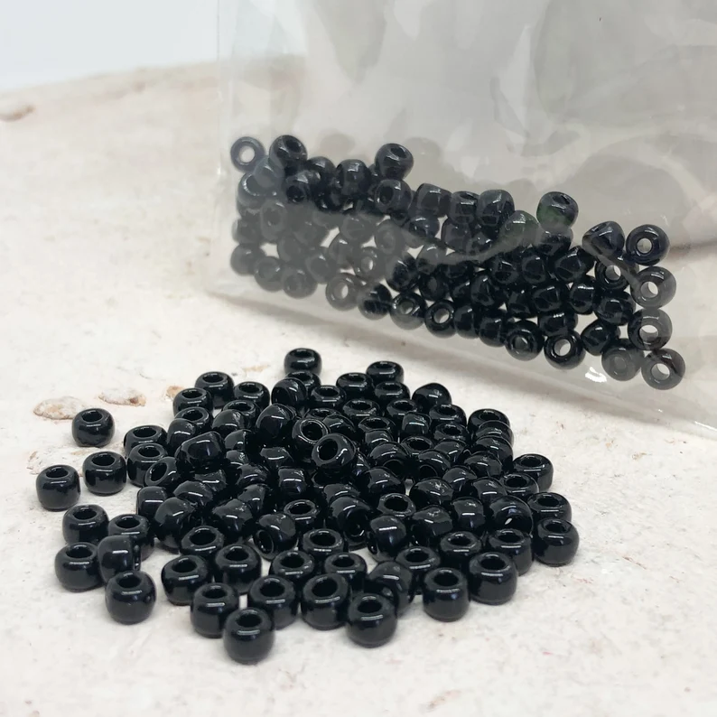 TOHO Perlen Rocaille 10 Gramm Schwarz Nr. 49