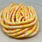 Heishi Perlen Polymer Clay Perlen in Gelb Bunt