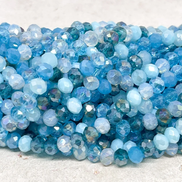 Kristallperlen 6mm Blau