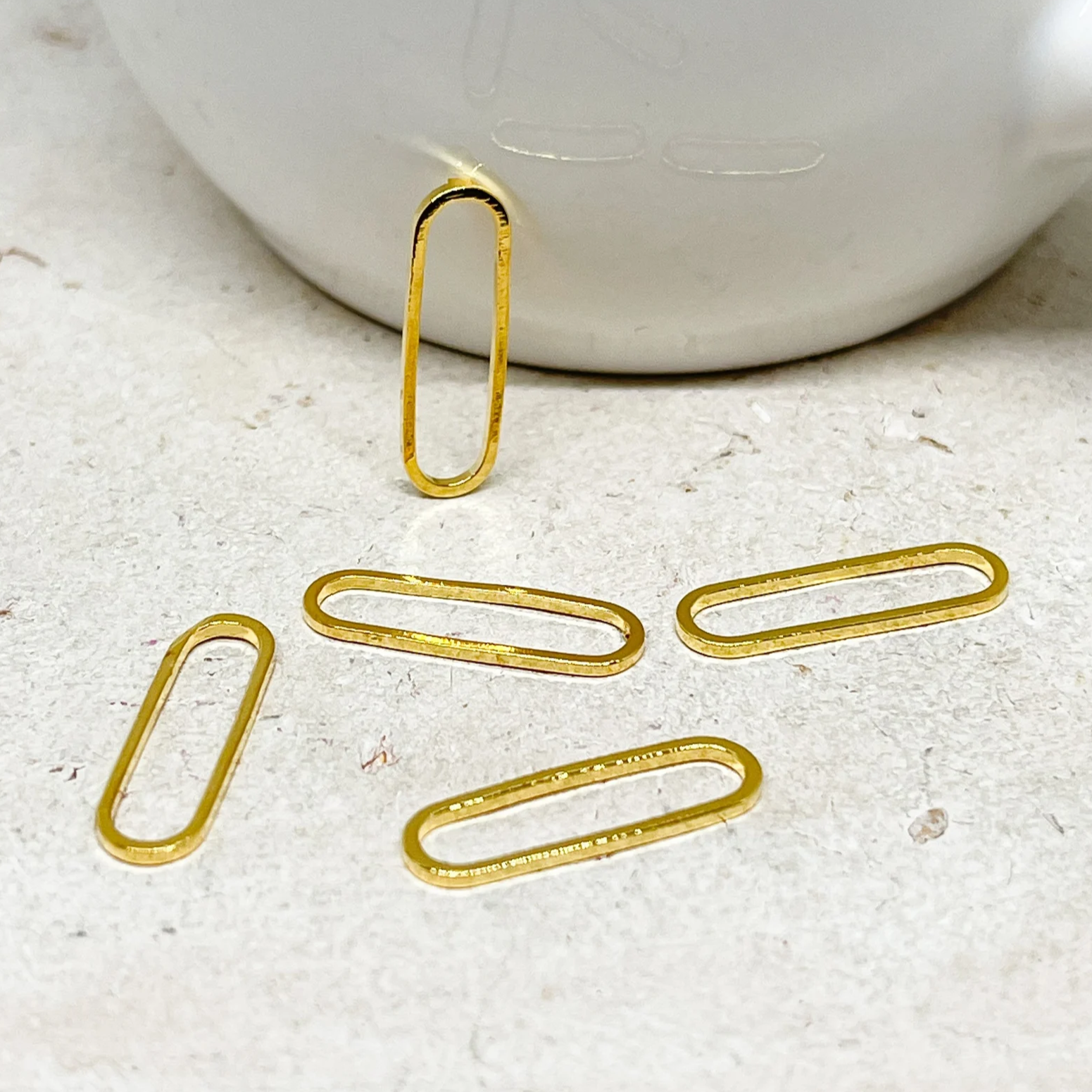 Messing Verbinder Oval 6 St.