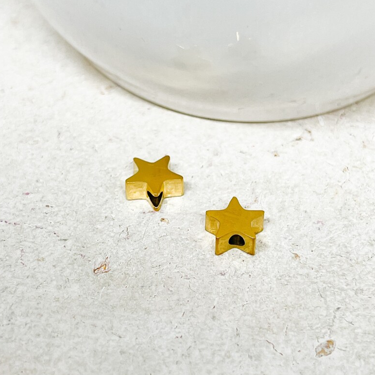 Sterne aus Edelstahl 2 St. - Goldfarben