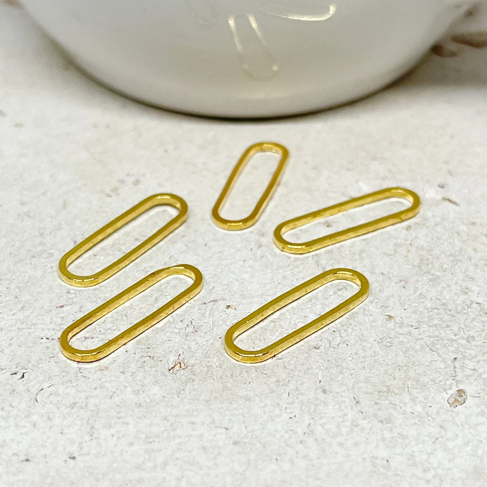 Messing Verbinder Oval 6 St.