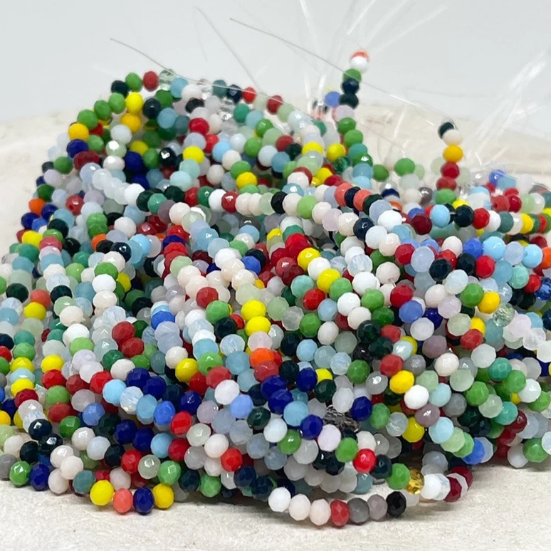 Glasschliffperlen 3mm 140 St. Bunt gemischt