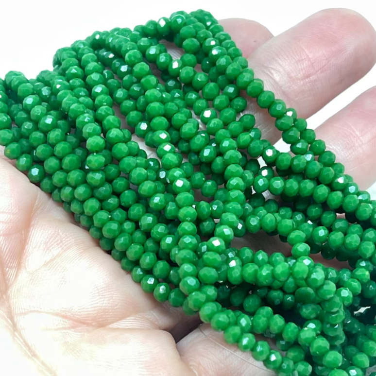 Glasschliffperlen 3mm grün