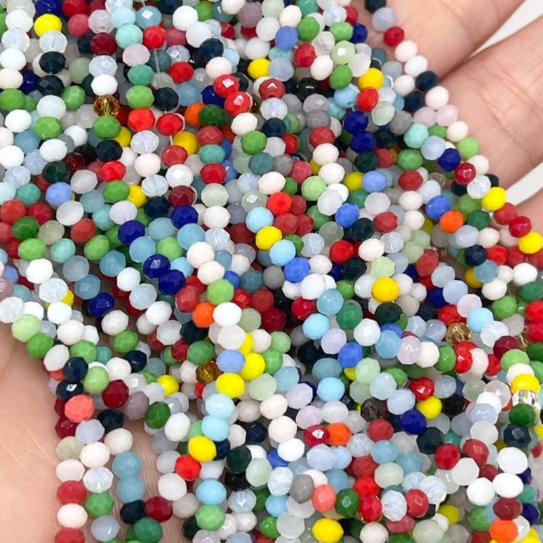Glasschliffperlen 3mm 140 St. Bunt gemischt