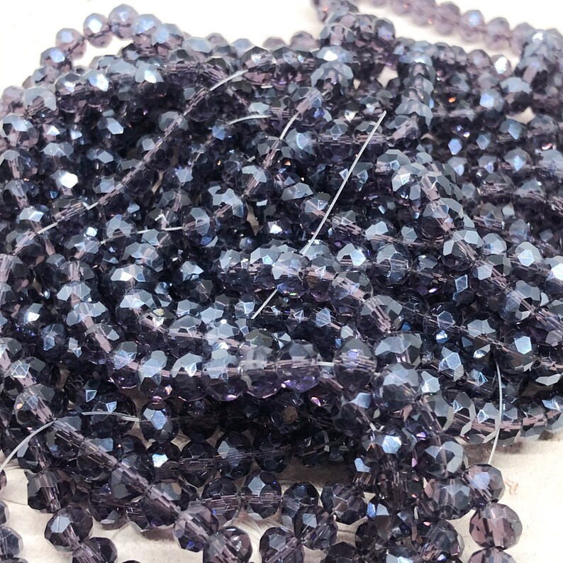 Kristallperlen 6mm Violett