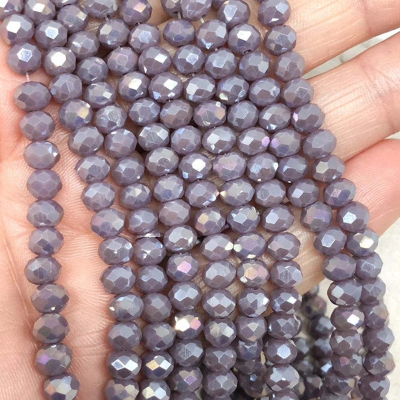Kristallperlen 6mm Lila