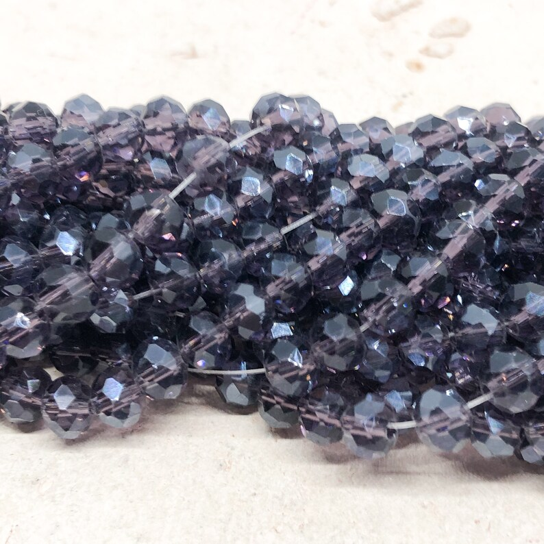 Kristallperlen 6mm Violett