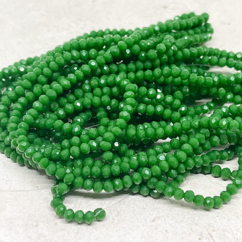 Glasschliffperlen 3mm grün