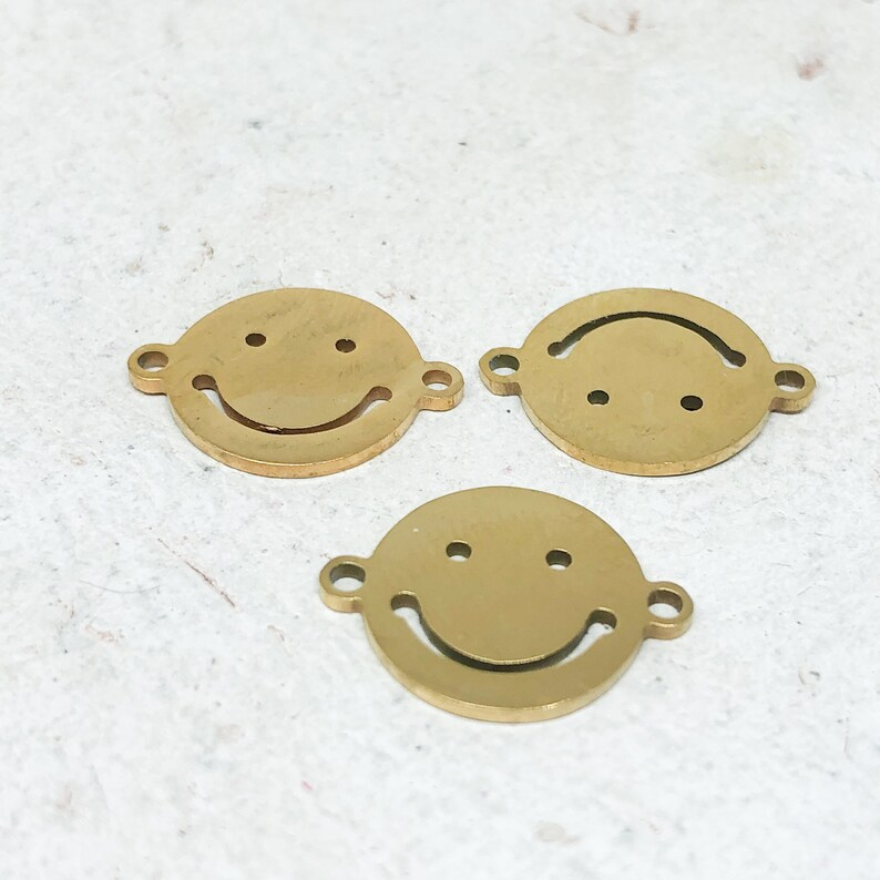 Verbinder Edelstahl Happy Conector 3 St. - Vergoldet