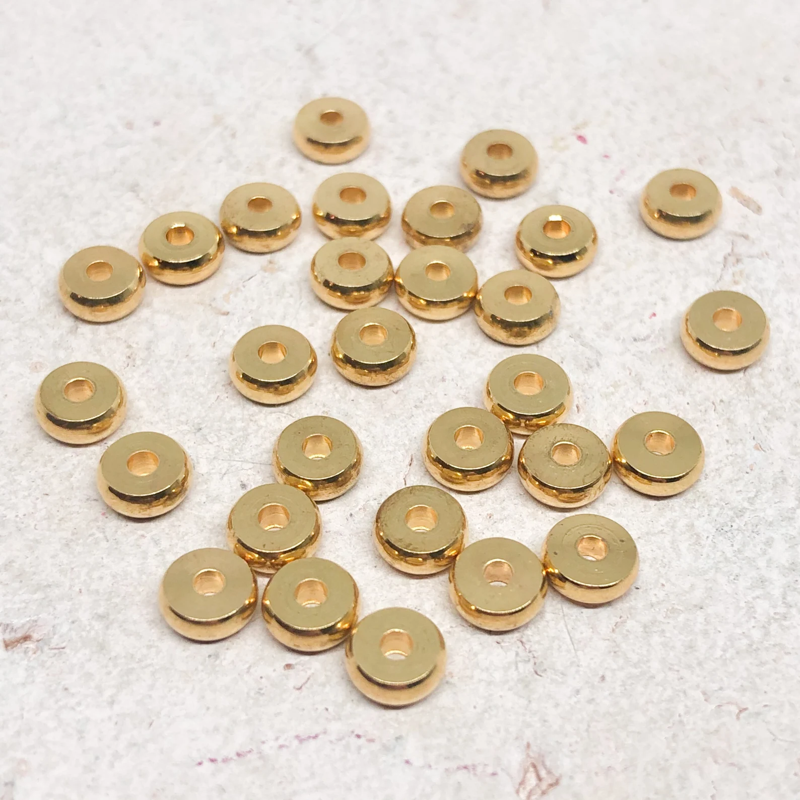 Edelstahlperlen 20 St., 4mm/5mm/6mm Spacerperlen Edelstahlrondelle