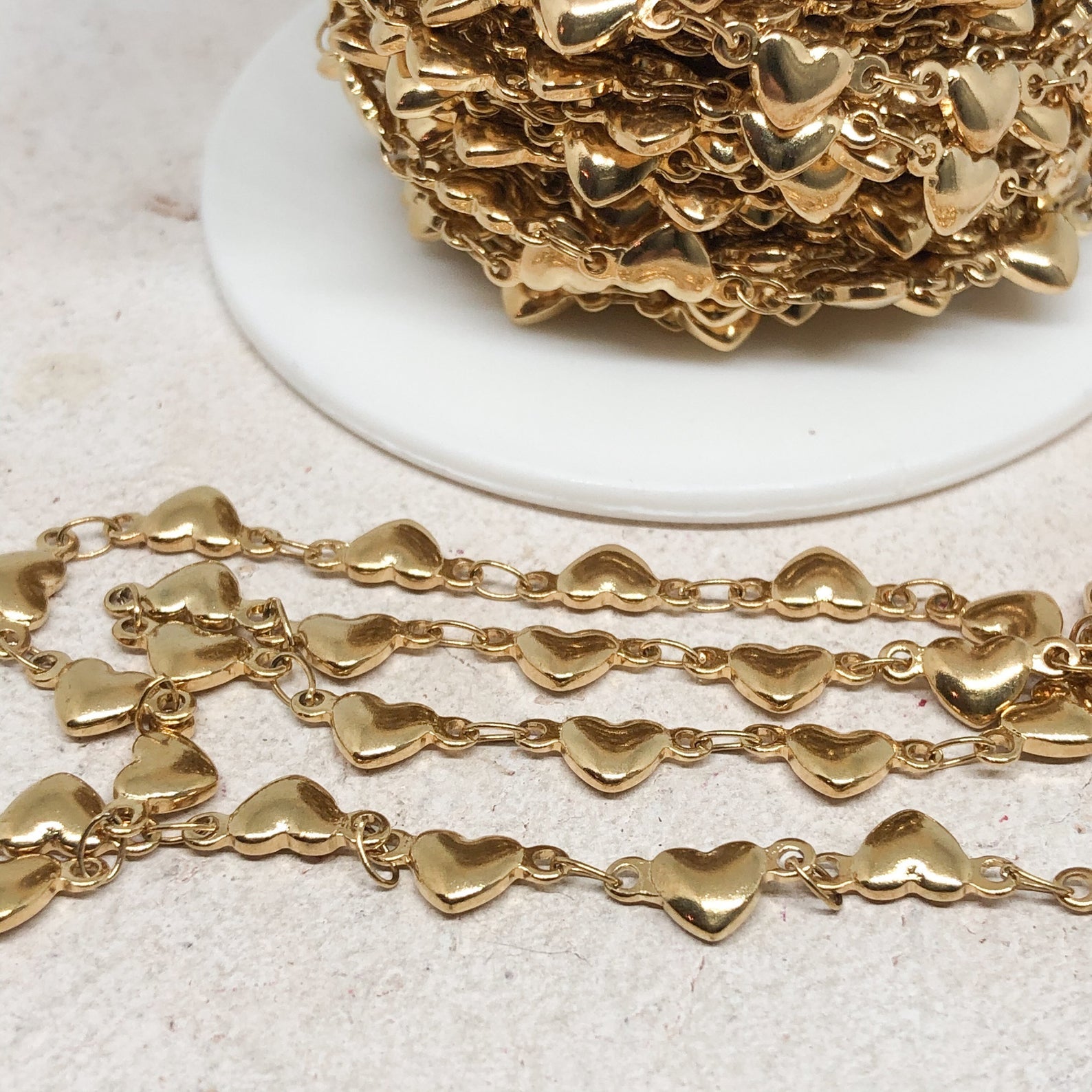 Edelstahl Herz Kette, IP Beschichtung, Wasserfest