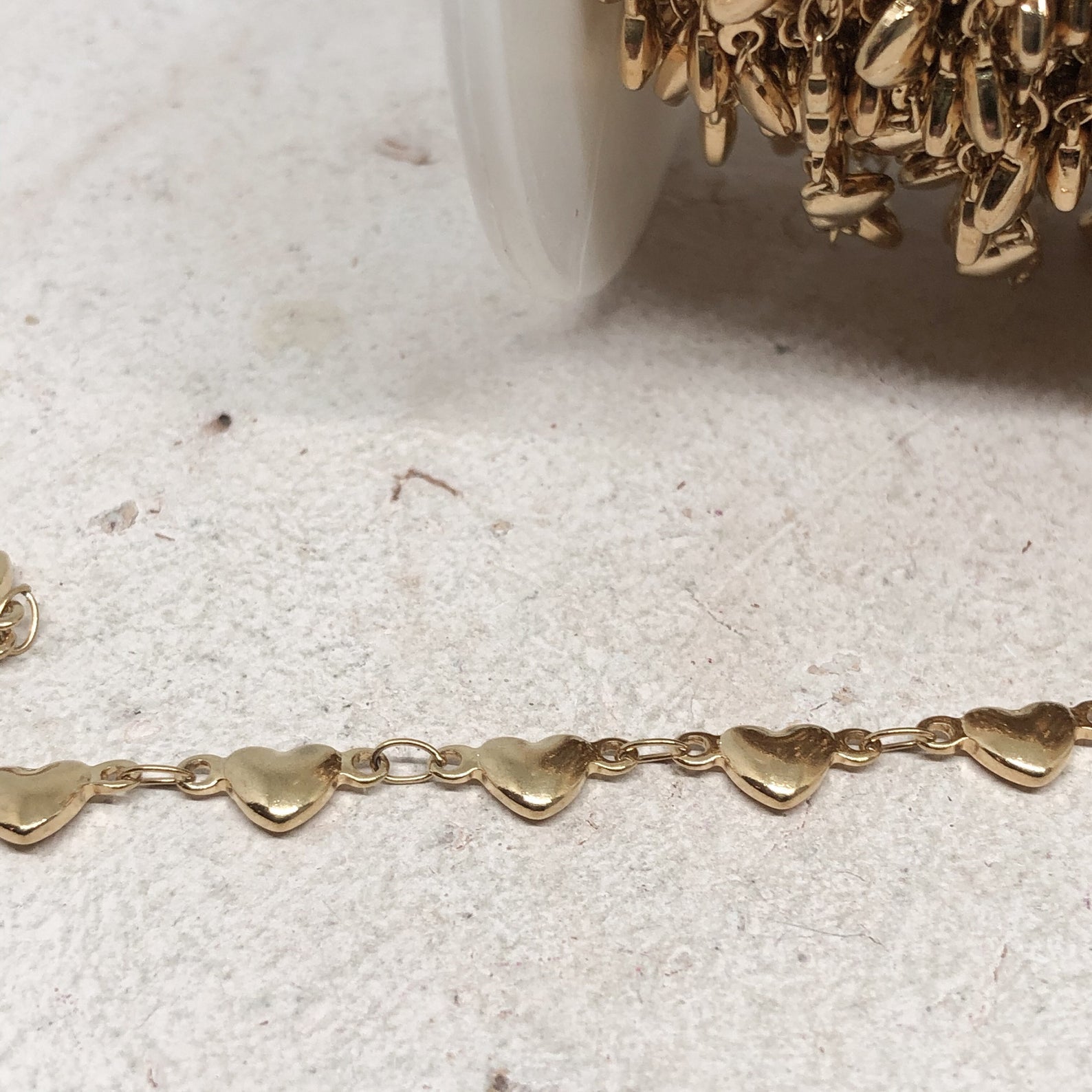 Edelstahl Herz Kette, IP Beschichtung, Wasserfest