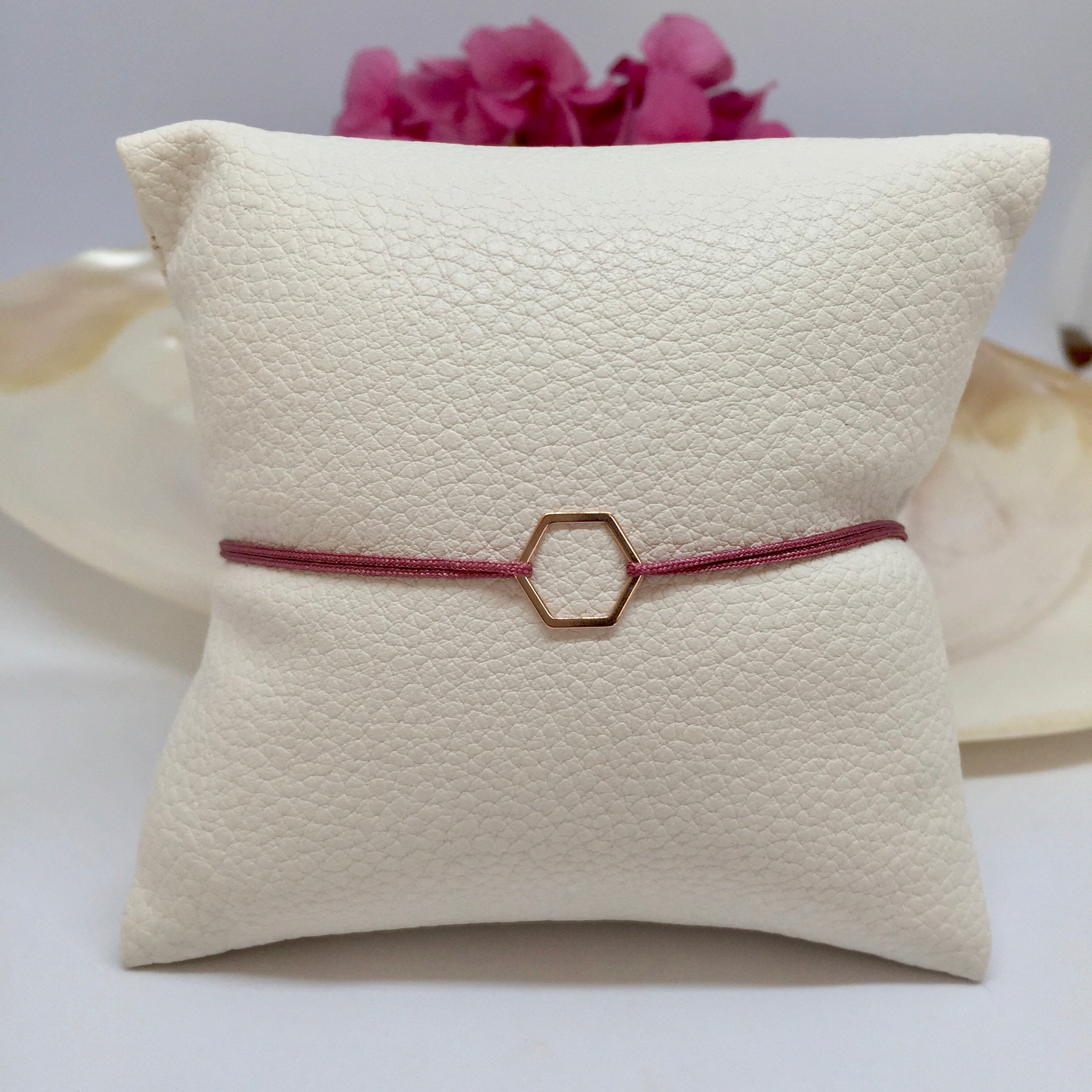 925 Silber Armband mit Hexagon