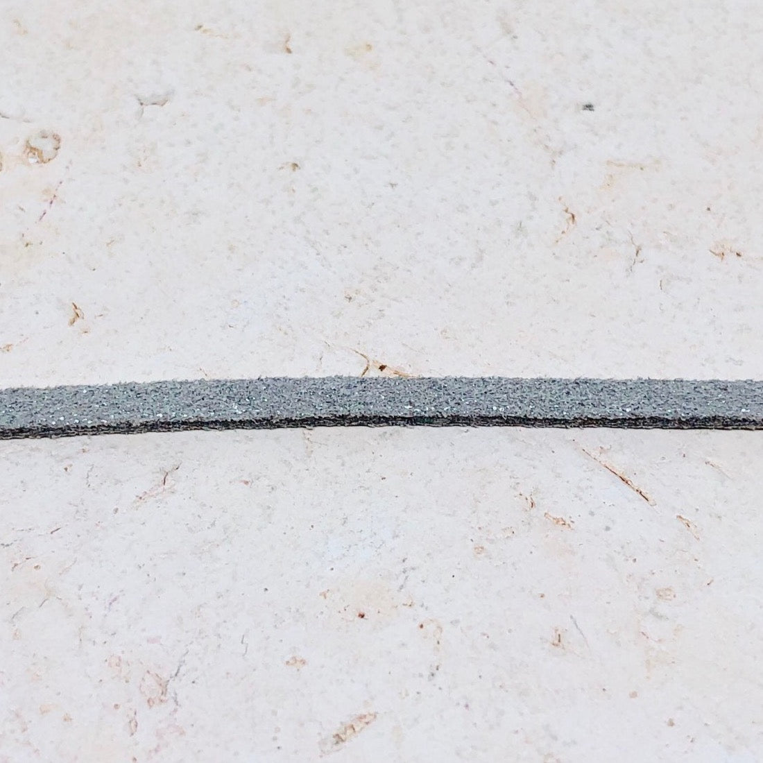 Veloursband 3mm 5m Farbe Silbergrau