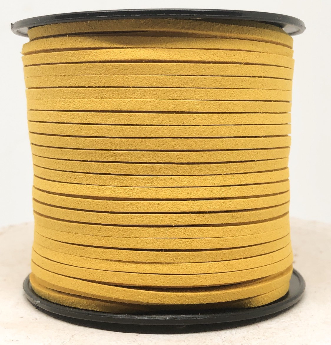 Veloursband 3mm 5m, Schmuckband Farbe Sonnengelb