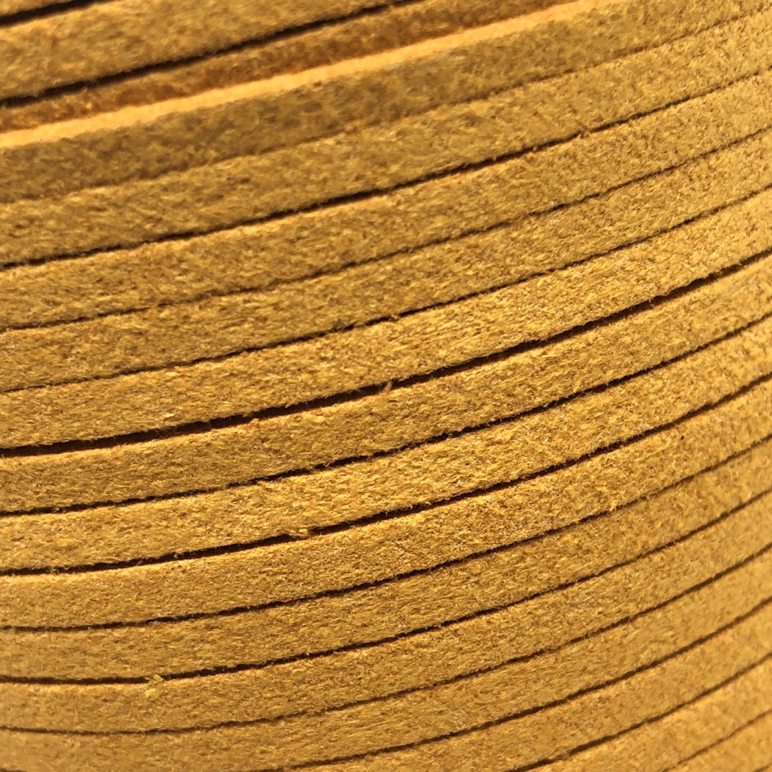 Veloursband 3mm 5m, Schmuckband Senfgelb