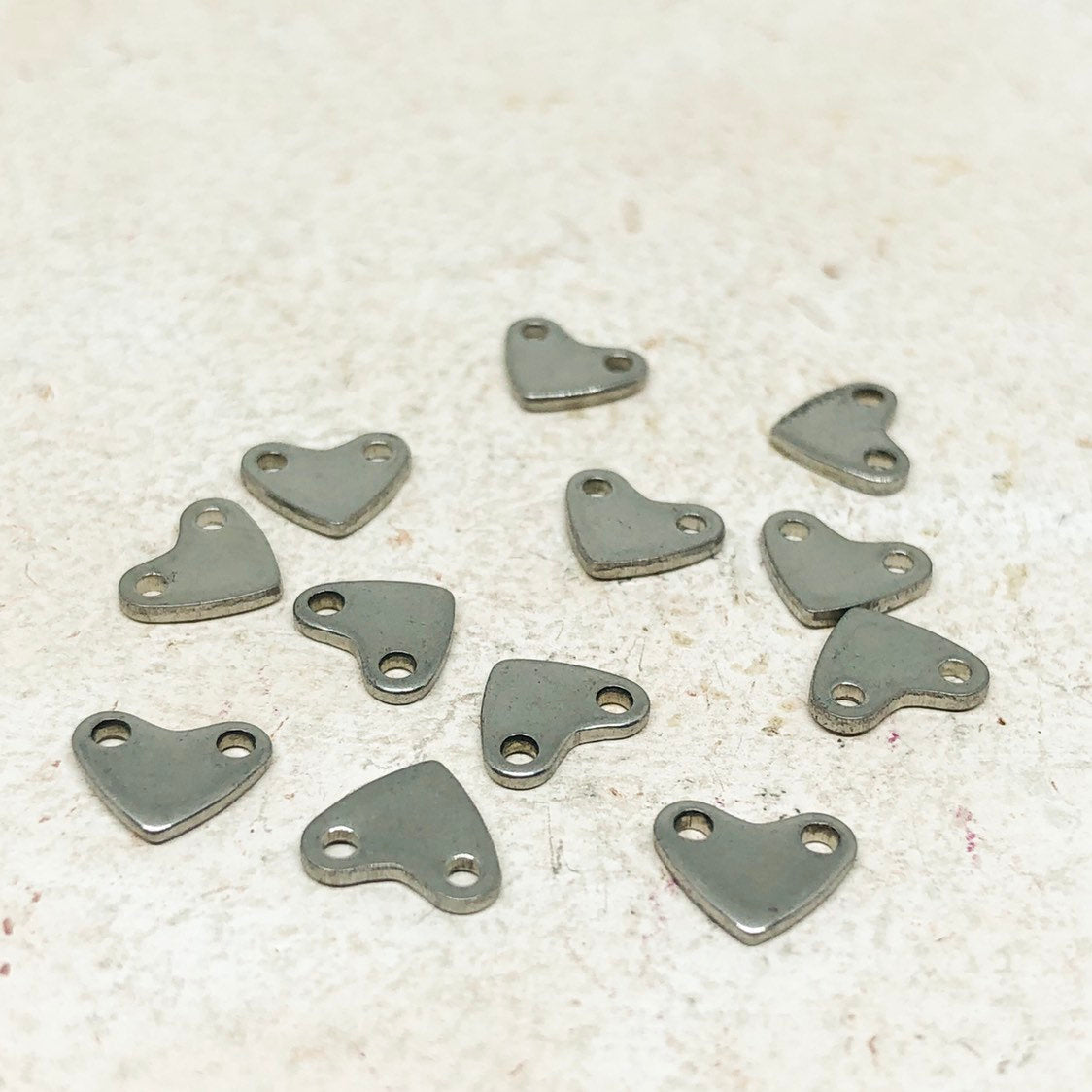 Herz Verbinder aus Edelstahl, Herz Conector 12 St.