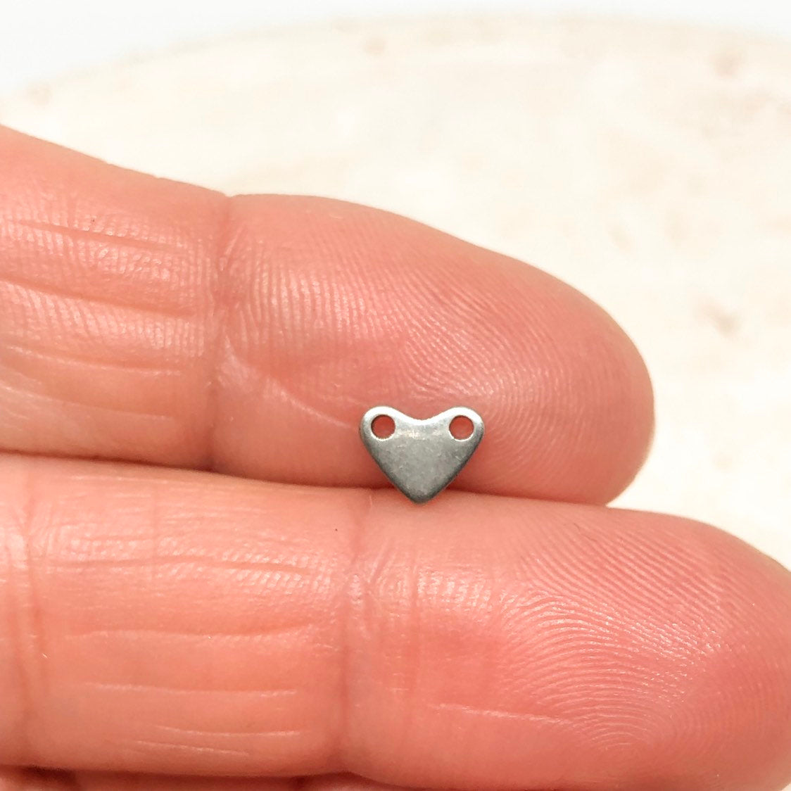 Herz Verbinder aus Edelstahl, Herz Conector 12 St.