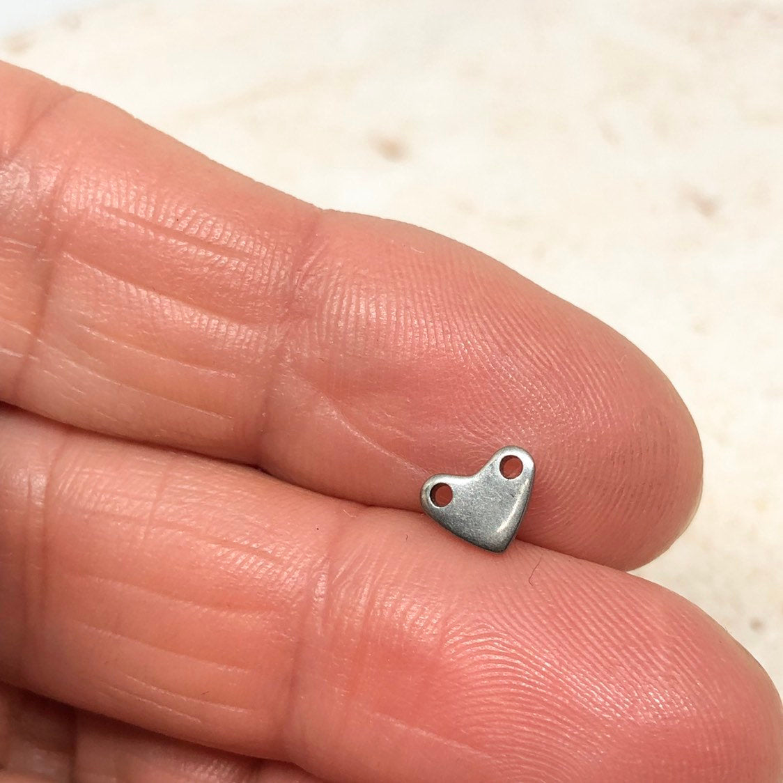 Herz Verbinder aus Edelstahl, Herz Conector 12 St.