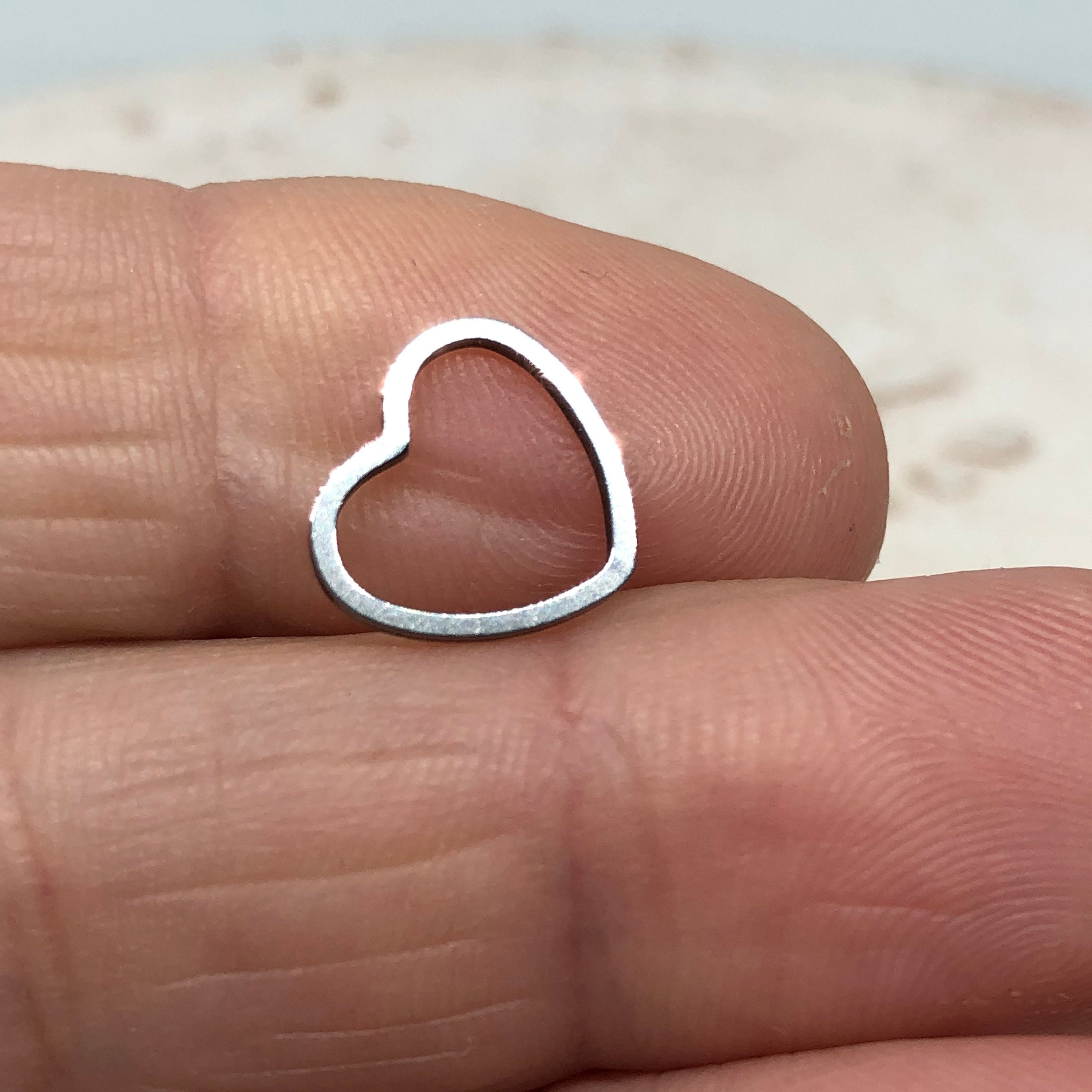 6 St. Herz Verbinde aus Edelstahl, Herz Conector