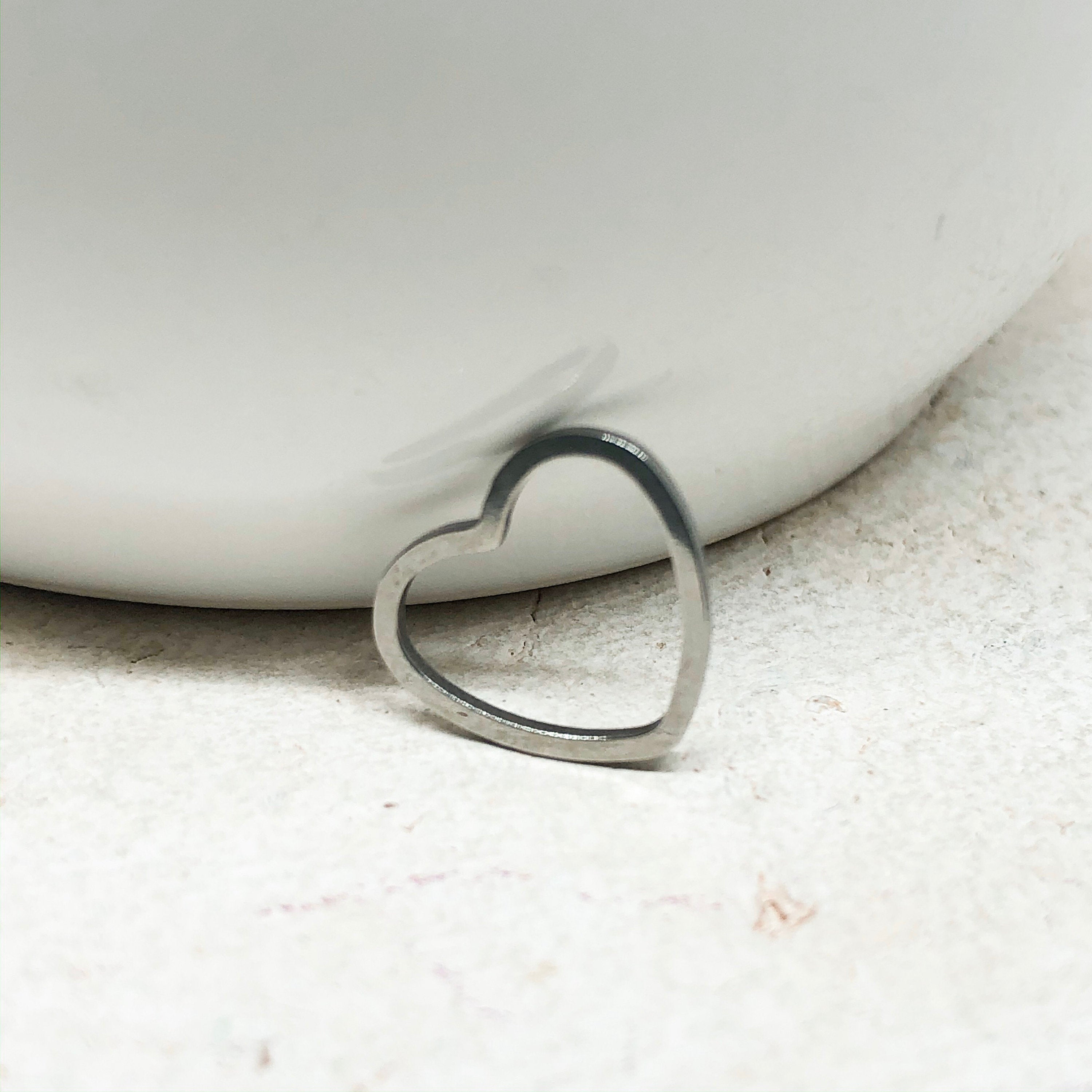 6 St. Herz Verbinde aus Edelstahl, Herz Conector