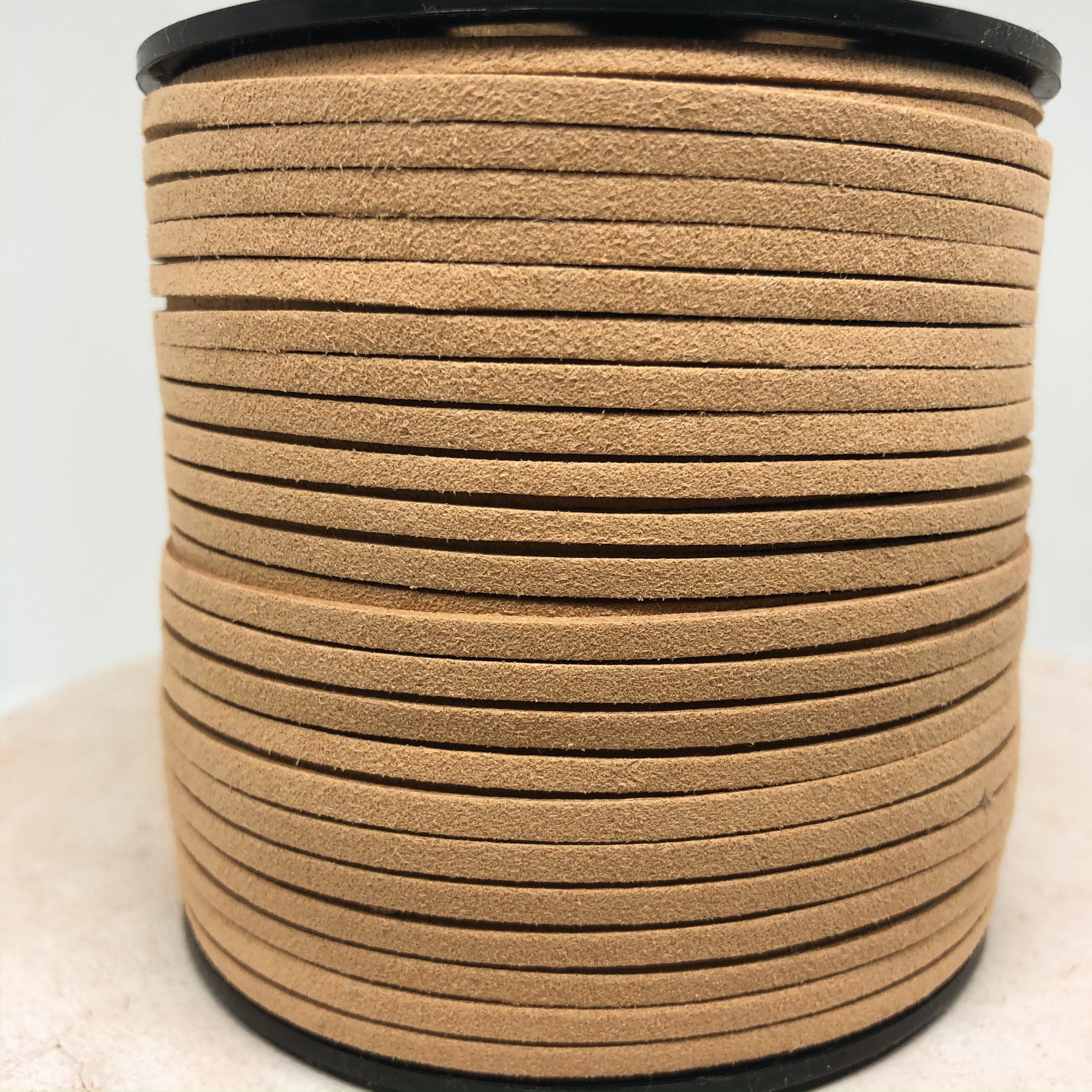 Veloursband 3mm 5m, Veloursband Beige