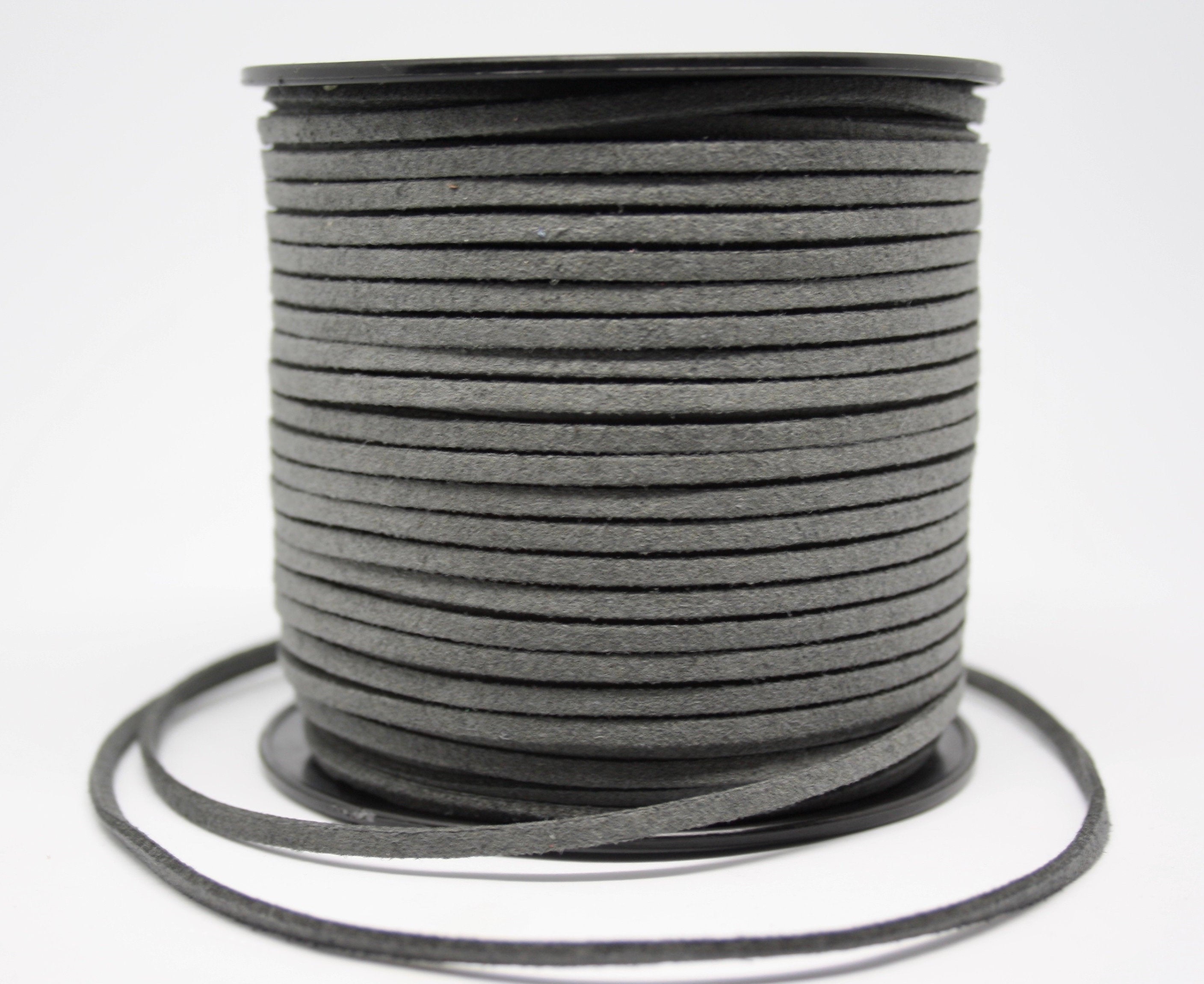 Veloursband 3mm 5m, Schmuckband Grau