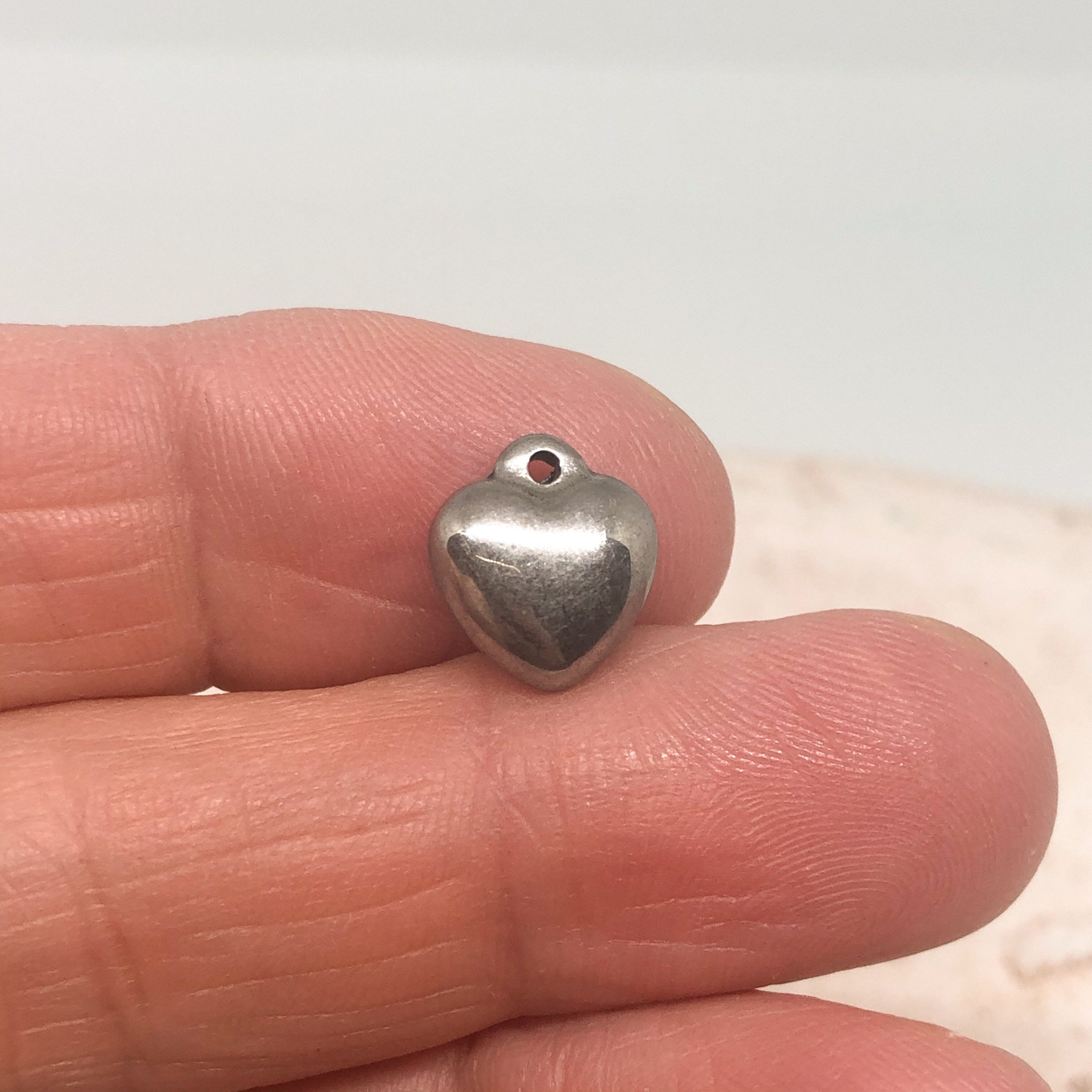 Edelstahl Anhänger Herz 5 St.