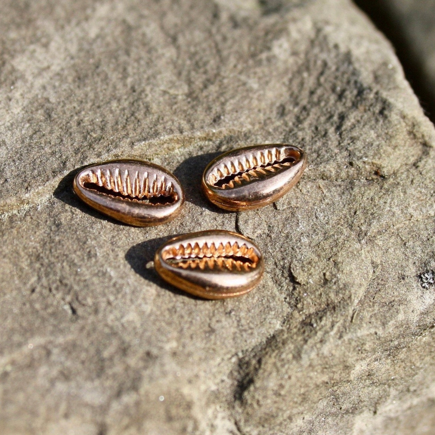 Muschel Verbinder DQ Metall 3 St.- roségoldfarben