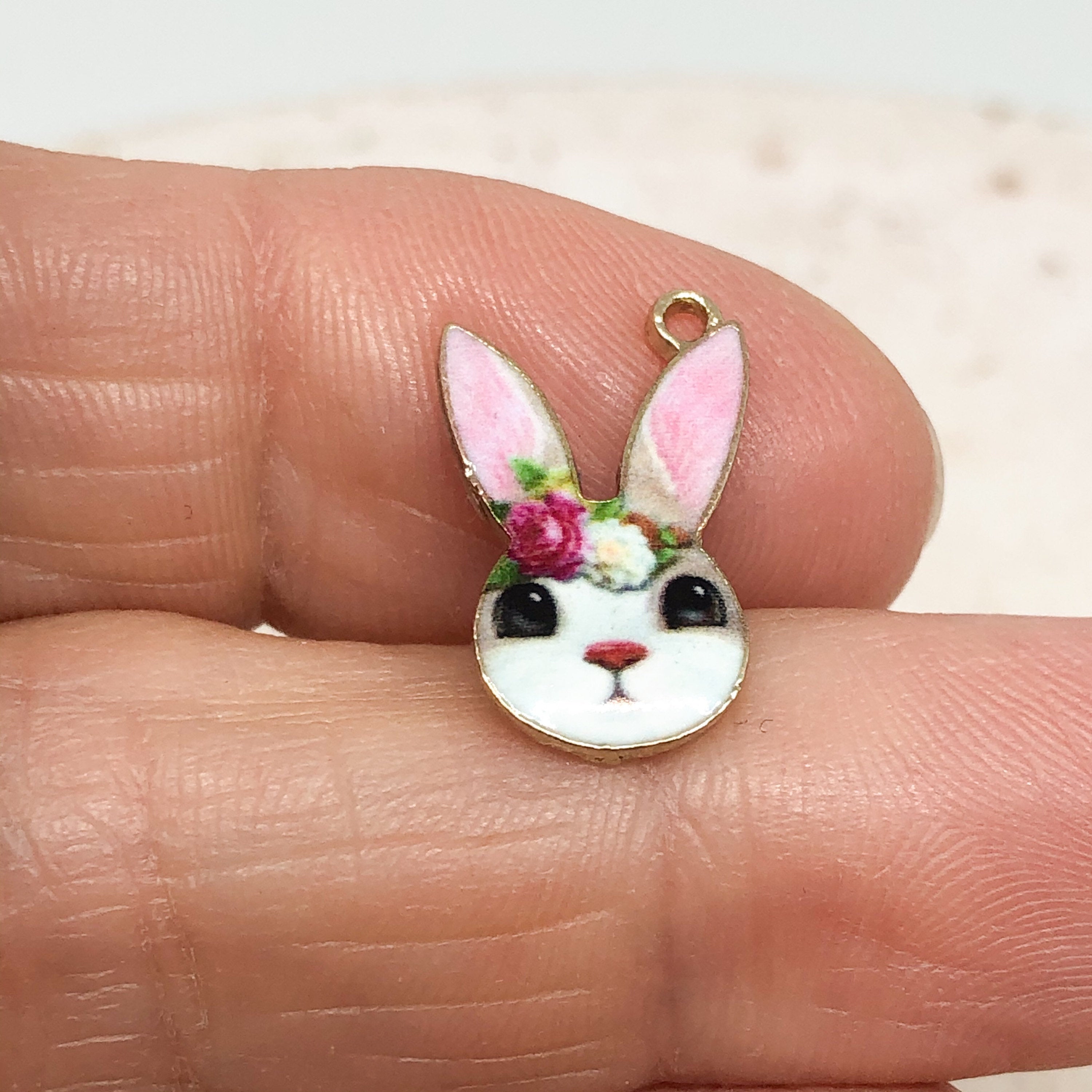 Anhänger Hase aus Emaille