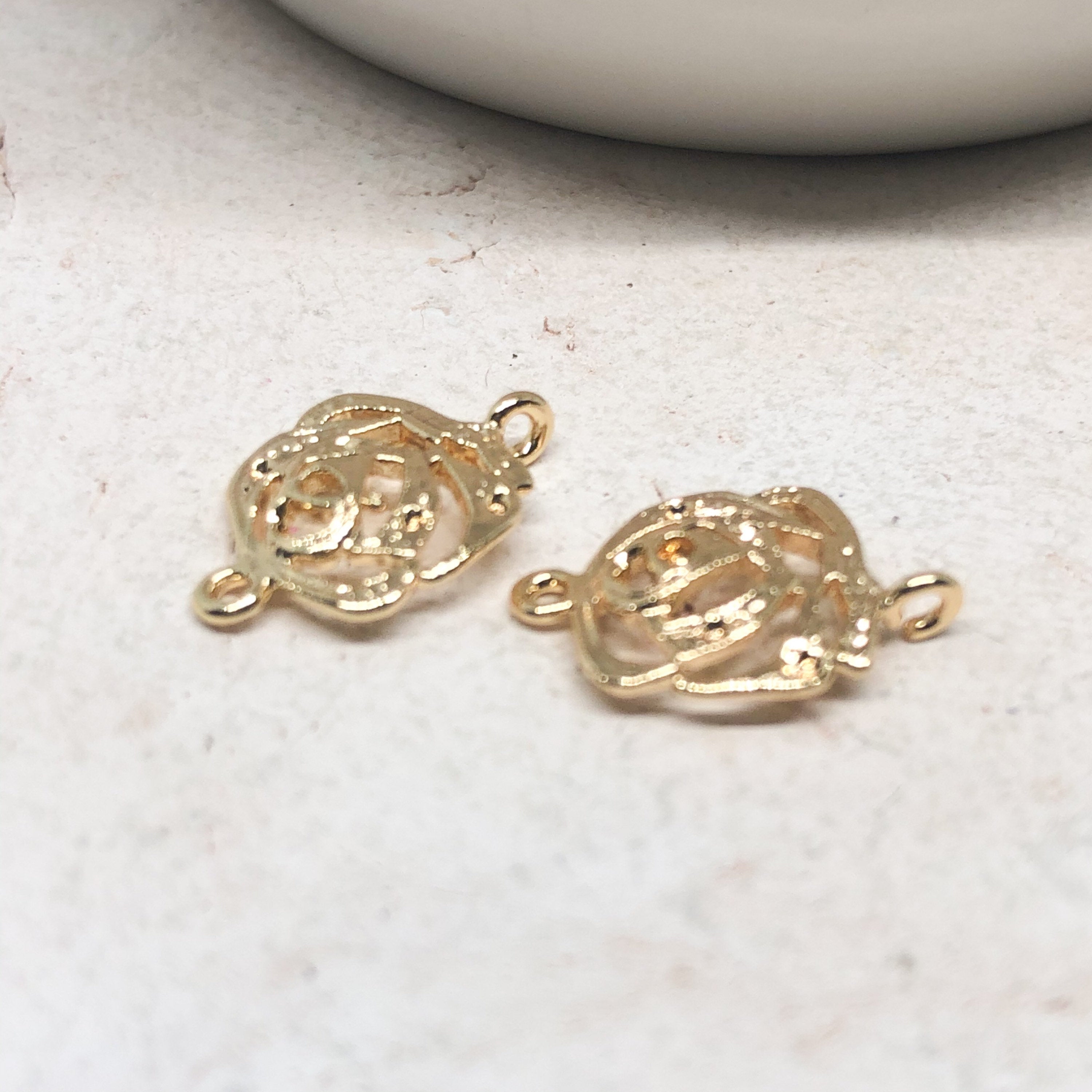 Verbinder Blume 3 St., Verbinder für die Macramee Armbänder