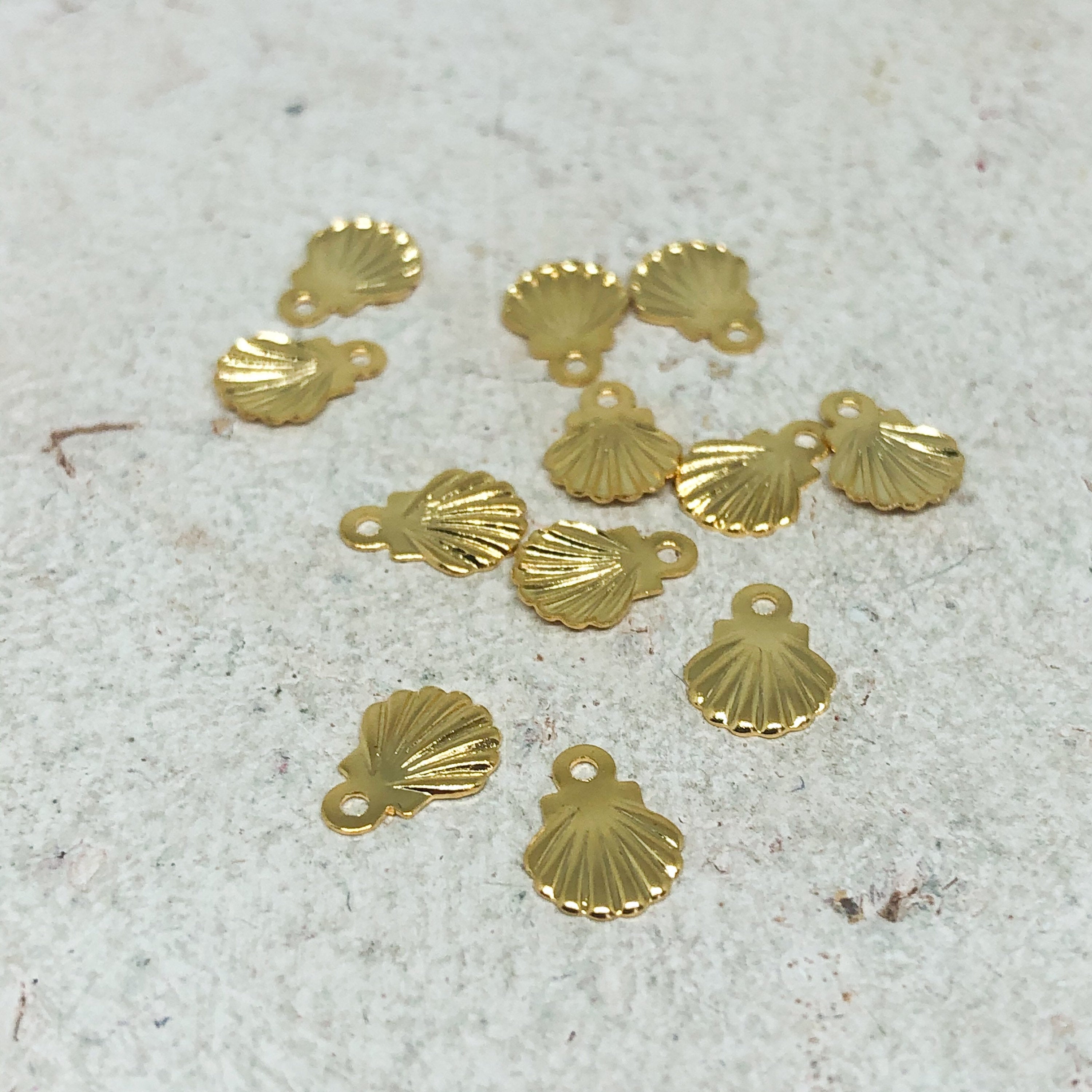 Edelstahl Anhänger Muschel 10 St., filligrane Jakobsmuschel Anhänger