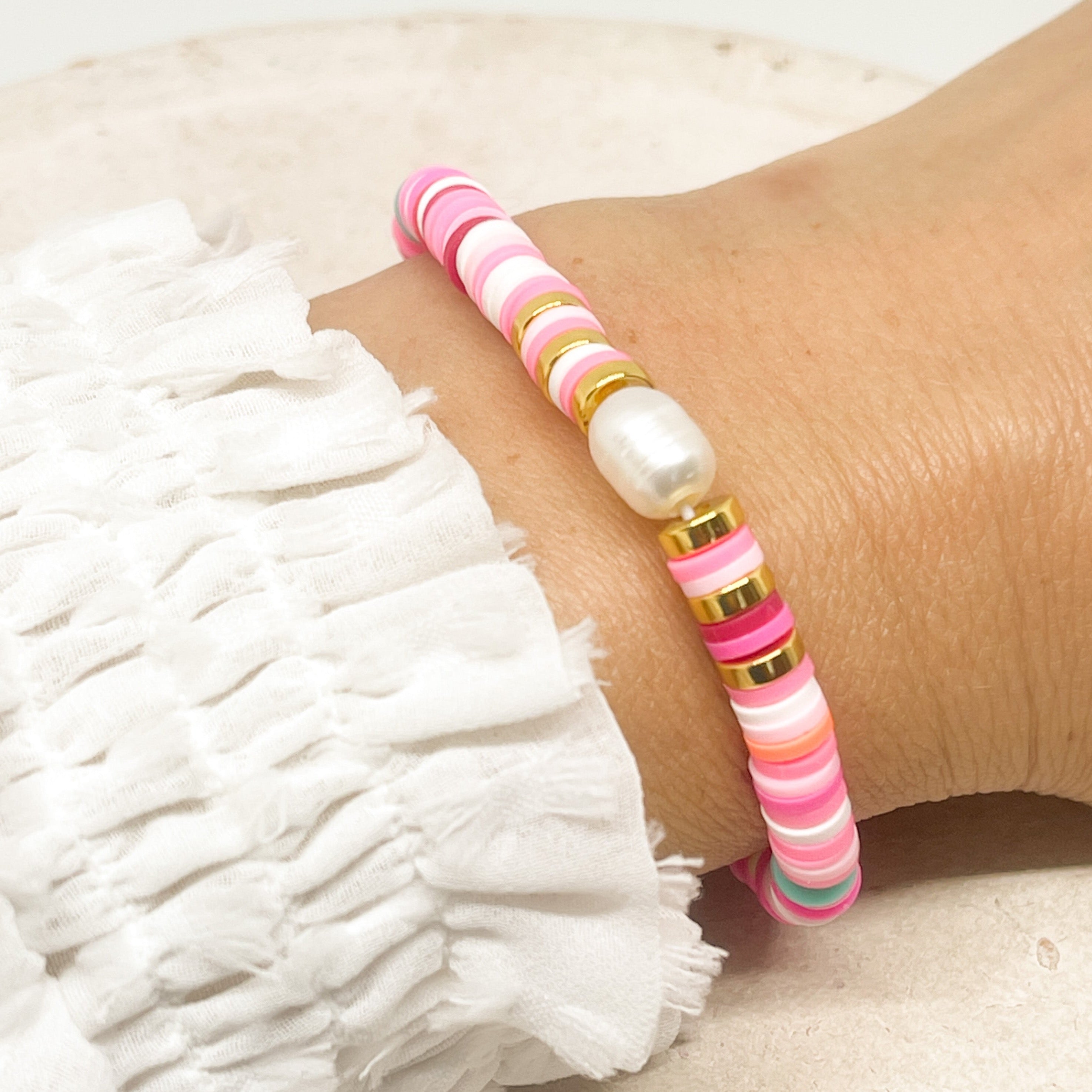 Armband mit Heishi Perlen bunt