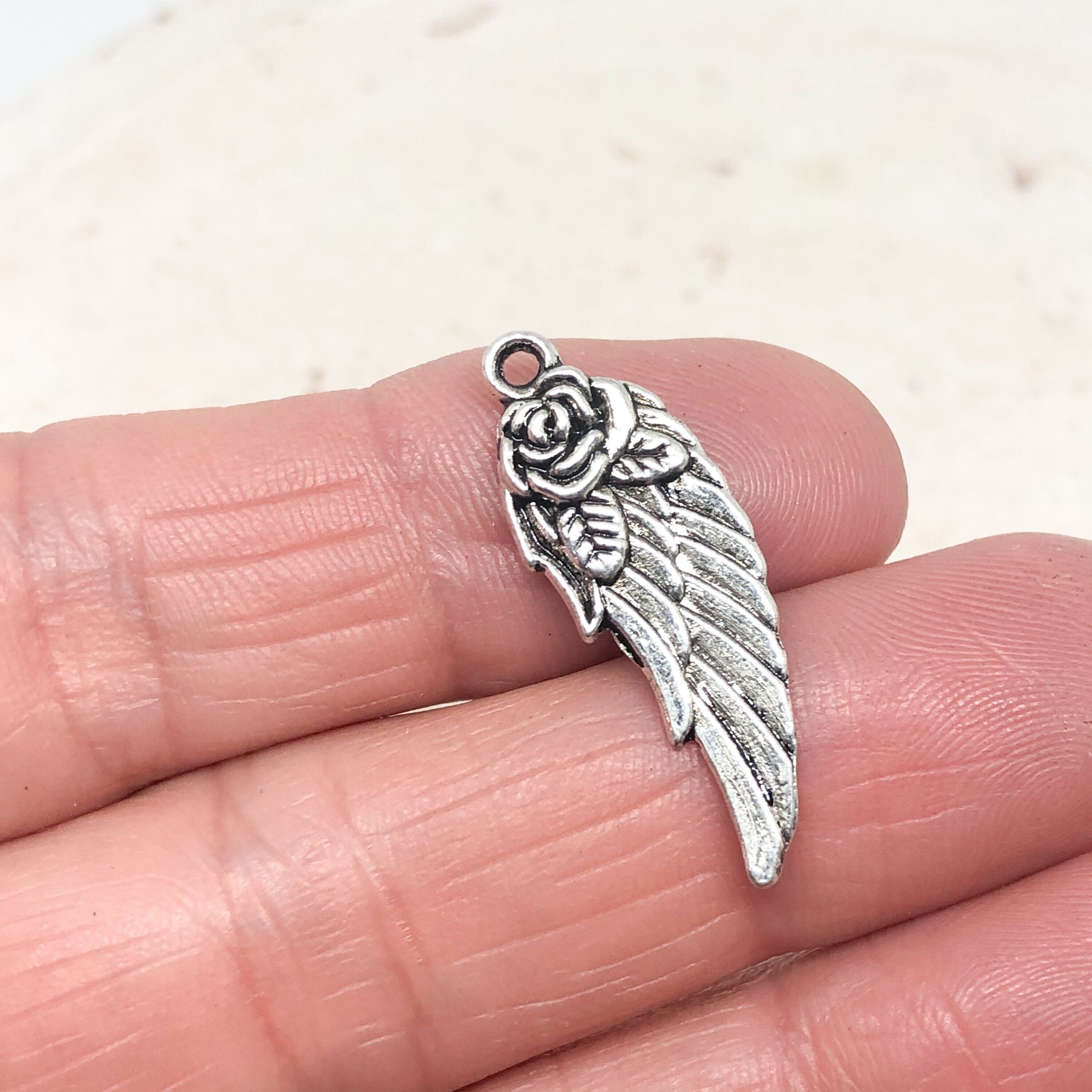 5 St. Flügel Anhänger, Engelsflügel Charms