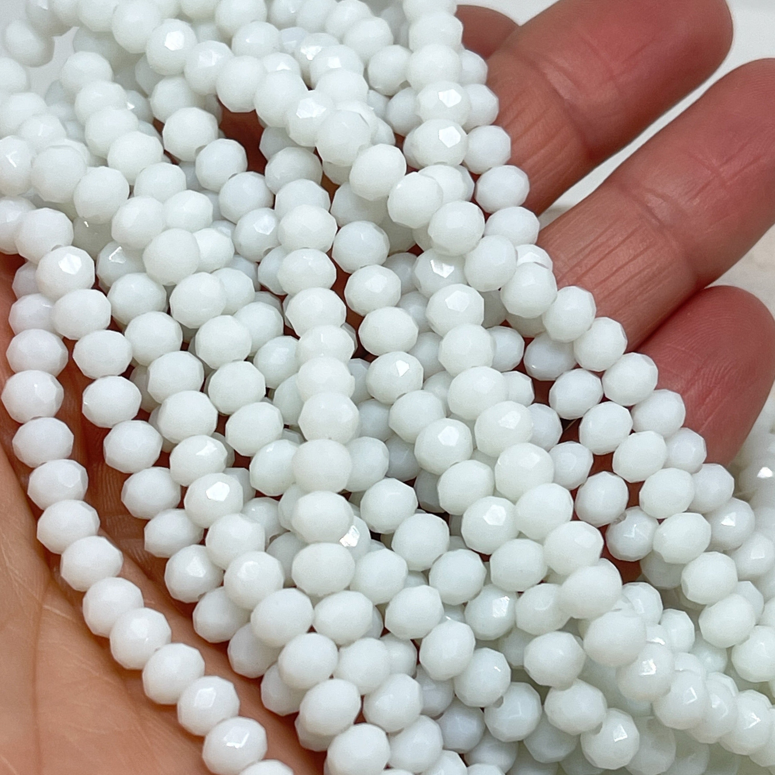 Kristallperlen 6mm Weiß