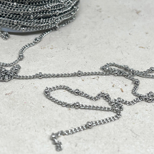 Edelstahl Kette mit Kugel 1 Meter