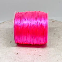 Satinband 1mm Neonpink, 5m  Schmuckband Pink