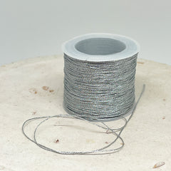 Macraméband 10m 0,5mm Silber Metallic