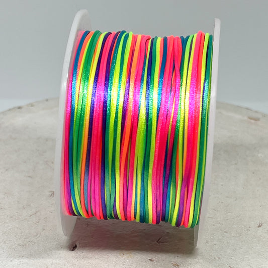 Satin Band 1mm 5m Bunt, Schmuckband Bunt