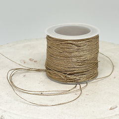 Macraméband 10m 0,5mm Ivory Cream Taupe Metallic