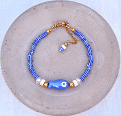 Fisch Armband Blau