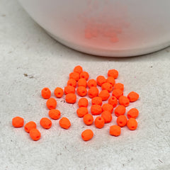 100 St. Böhmische Glasschliffperlen 3mm - Neon Orange