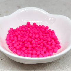 Böhmische Glasschliffperlen 3mm - Neon Pink