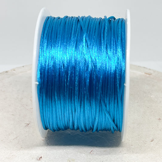 Satinband 1mm Mittelblau, 5m Schmuckband