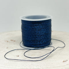 Macraméband 10m 0,5mm Blau Metallic