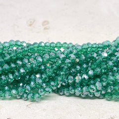 Kristallperlen 4mm 120 St. Glasschliffperlen - Grün