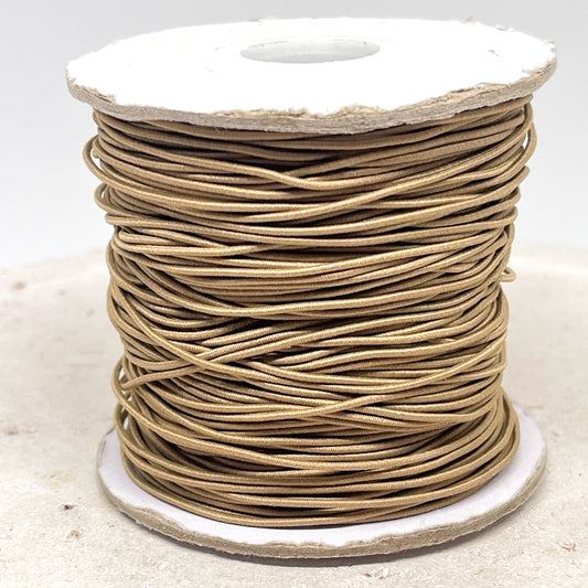 Elastisches Band, 5 Meter Band 1mm / 0,8mm, Taupe Braun